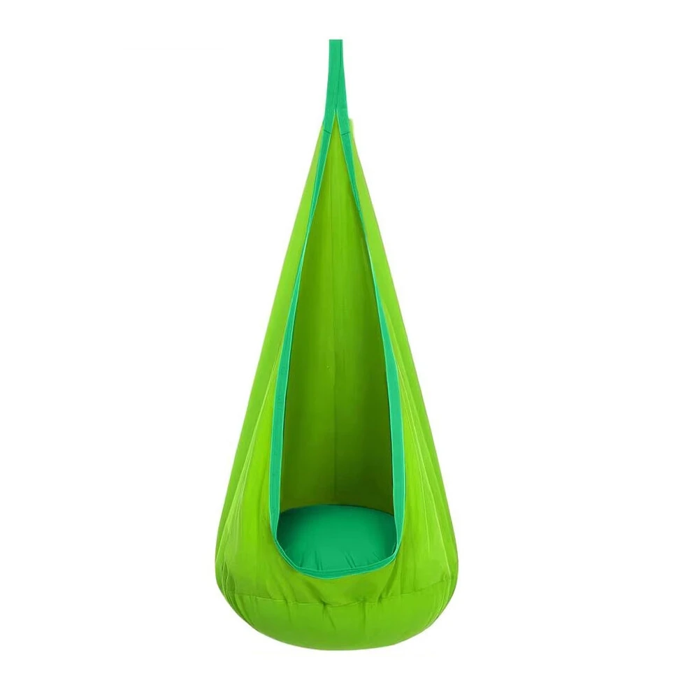 (image for) IPRee Portable Children's Sensory Hanging Chair Hammock Portable Parachute Swing Bed With Inflatable Cushion Indoor/Courtyard Play Seat with Inflatable Cushion